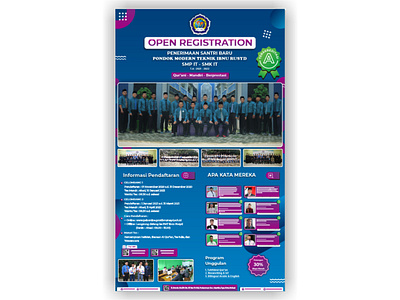 New Student Admission Baliho (2021 - 2022) blue branding design gradient graphic design