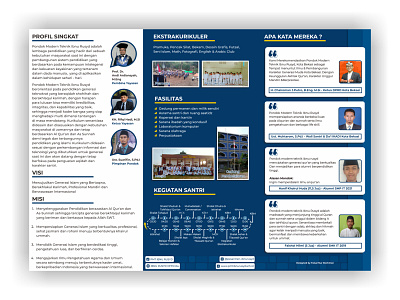 New Student Admission Trifold A4 Brochure (2022 - 2023) #Back blue branding design gradient graphic design