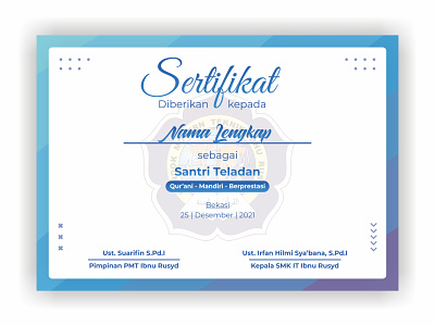 Award Certificate blue certificate design graphic design