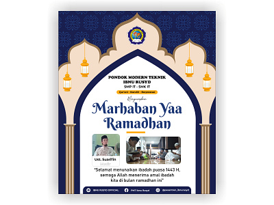Ramadhan 2022 Flyer blue branding design flyer graphic design line