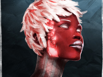 Magenta Cyborg Dame shot scott ferguson painting photoshop
