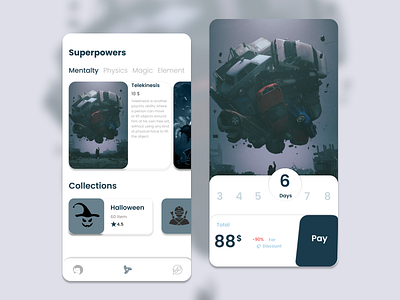Super Powers Store App Mobile
