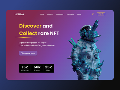 NFT Astronaut Web Landing Page