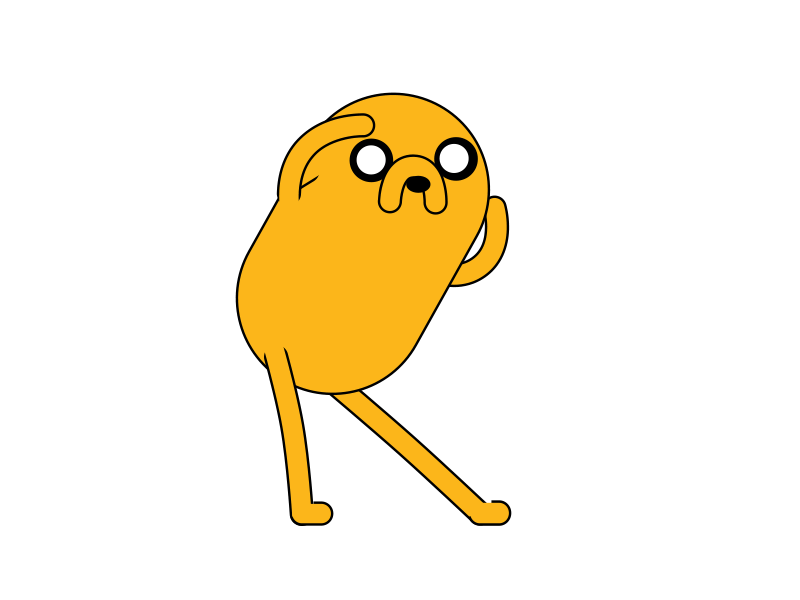 Jake Dance 2d adventure time after effects animation character animation dance design finn flat jake motion the dog