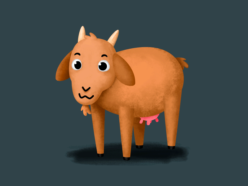 Cute Goat ♥ after effects animation character cut out cute gif goat loop motion