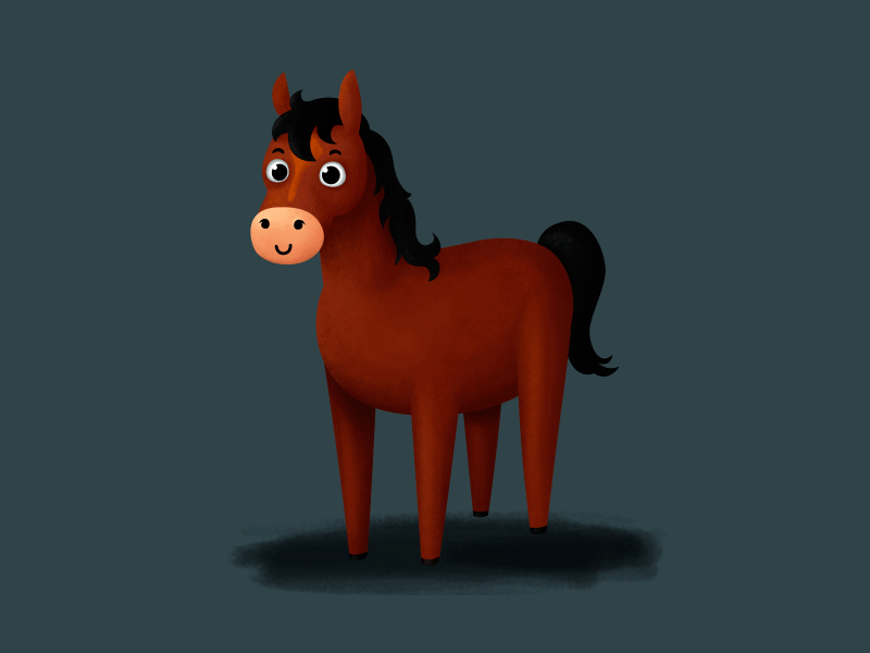 Cute Horse ♥ after effects animation character cut out cute gif horse loop motion