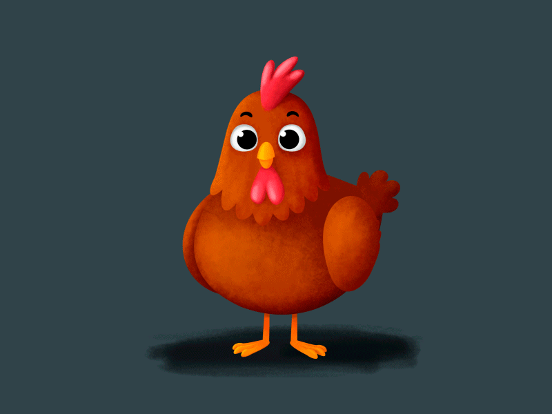 Cute Chicken ♥ after effects animation character chicken cut out cute gif loop motion