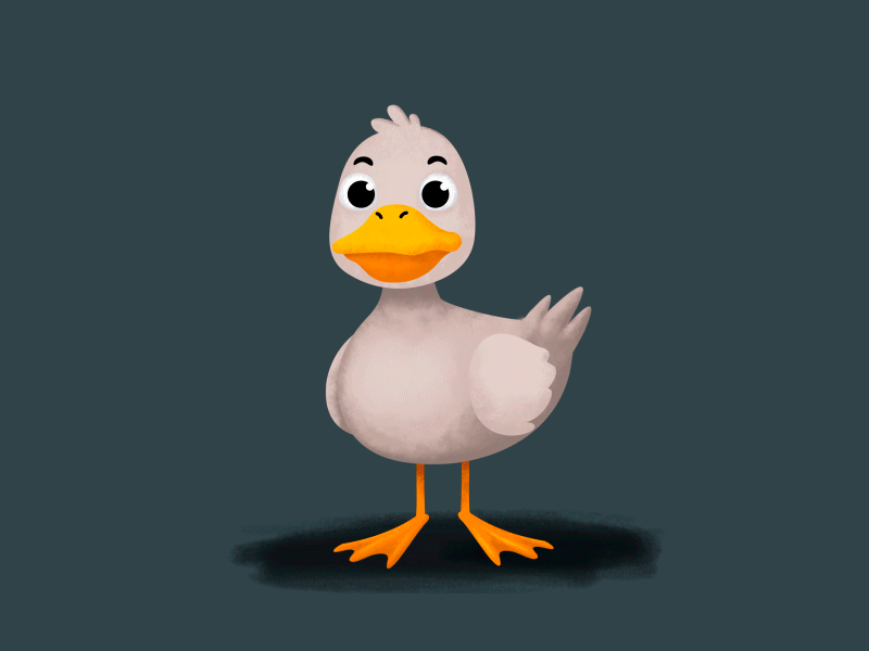 Cute Duck ♥ after effects animation character cut out cute duck gif loop motion