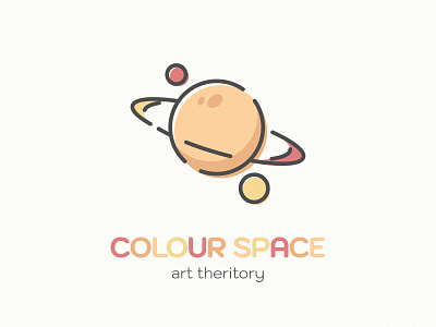 colour space design digital art flat flat icon flat logo graphic design illustration illustrator logo planet space vector