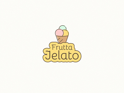 Jelato branding design digital art flat flat art flat logo food graphic design ice cream illustration illustrator jelato logo logotype ui vector