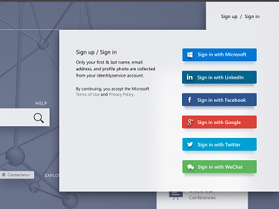 Sign in login sign in sign up social sign in