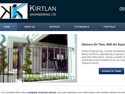 Kirtlan Engineering web design auckland web developer auckland