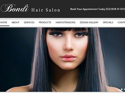 Bondi Hair Salon hair salon web design web design sydney