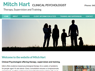 Mitch Hart - Perth based Clinical Psychologist web design perth web developer perth