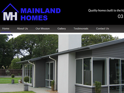 Mainland Homes builder website web design sydney