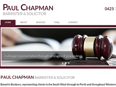 Paul Chapman Perth Lawyer web design perth web developer perth