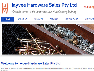 Jayvee Hardware Melbourne small business web design web design melbourne
