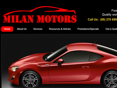 Milan Motors Auckland web design auckland web developer auckland