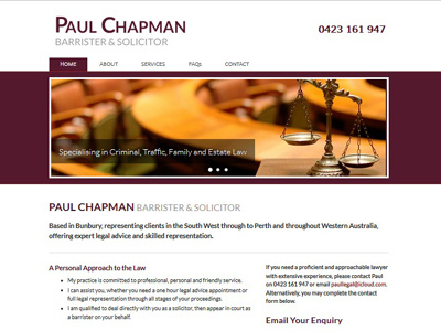 Paul Chapman website auckland australia sydney web design