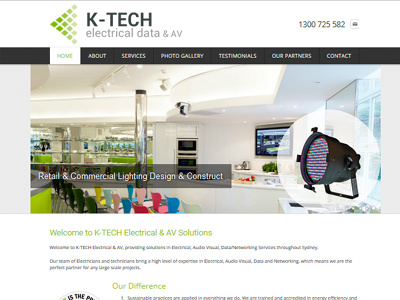 K-tech Electrical Data & AV auckland australia sydney web design