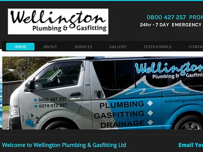 Wellington Plumbing & Gasfitting Ltd australia gasfitting plumbing web design web development wellington