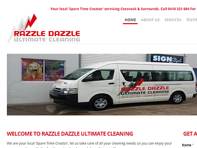 Razzle Dazzle Ultimate Cleaning australia cleaning services razzle dazzle small business sme web design web development