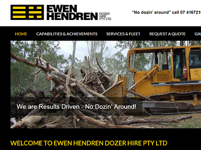 Ewen Hendren Dozer Hire Pty Ltd australia ewen hendren queensland web design web design services web development