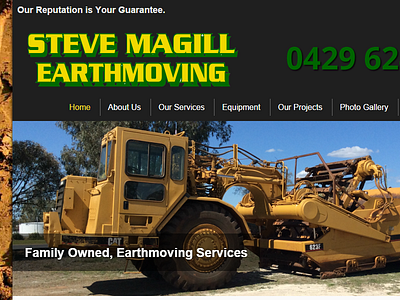 Steve Magill Earthmoving Pty Ltd australia business website small business sme steve magill earthmoving web design web development