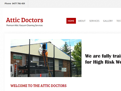Attic Doctors attic doctors australia business website small business sme web design