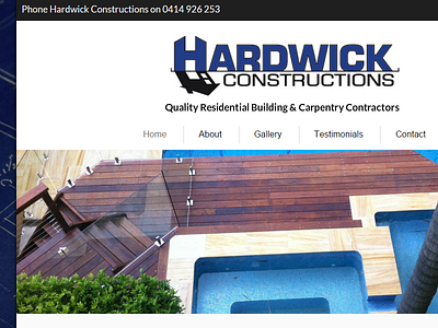 Hardwick Constructions - Northern Beaches Builder australia business website carpentry hardwick constructions residential building sme web design