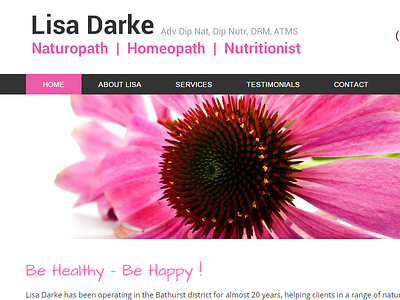 Lisa Darke Naturopath Bathurst - Homeopath Herbal Medicine australia business homeopath lisa darke naturopath nutrionist web design website
