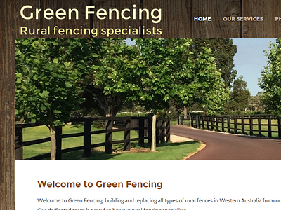 Rural Green Fencing - Bunbury australia bunbury business rural green fencing web design website