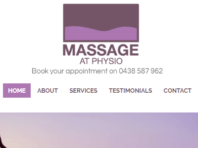 Massage At Physio australia small business sydney web design web development website