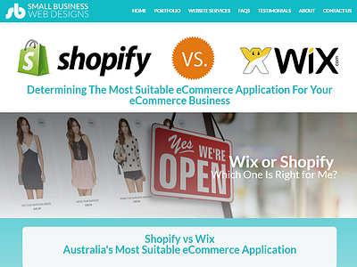 Shopify Vs WIX ecommerce shopify wix