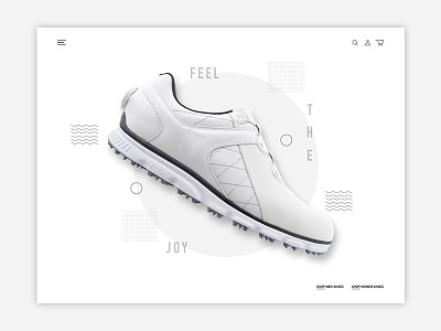 Golf Shoe Hero design golf interaction ui ux web design