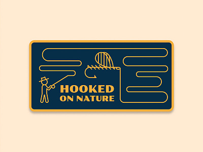 Hooked On Nature fishing fly fishing outdoors patch