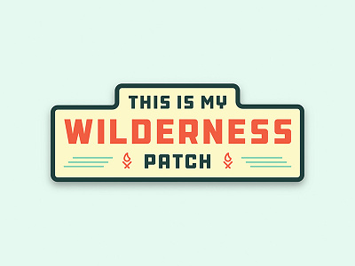 Wilderness icon outdoors patch wilderness