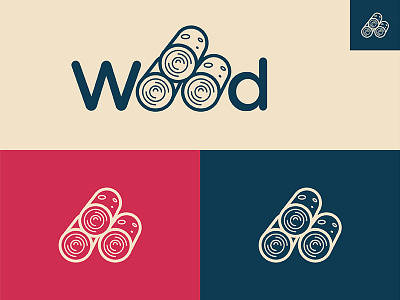 Wood branding color icon identity logo logo design