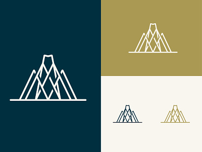 Tower + Mountains Brandmark Concept