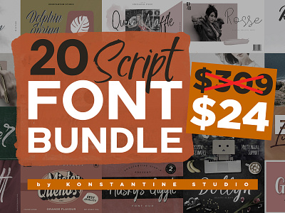 20 Script Fonts Bundle