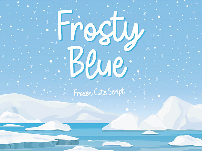 Frosty Blue - Cute Handwritten Fonts