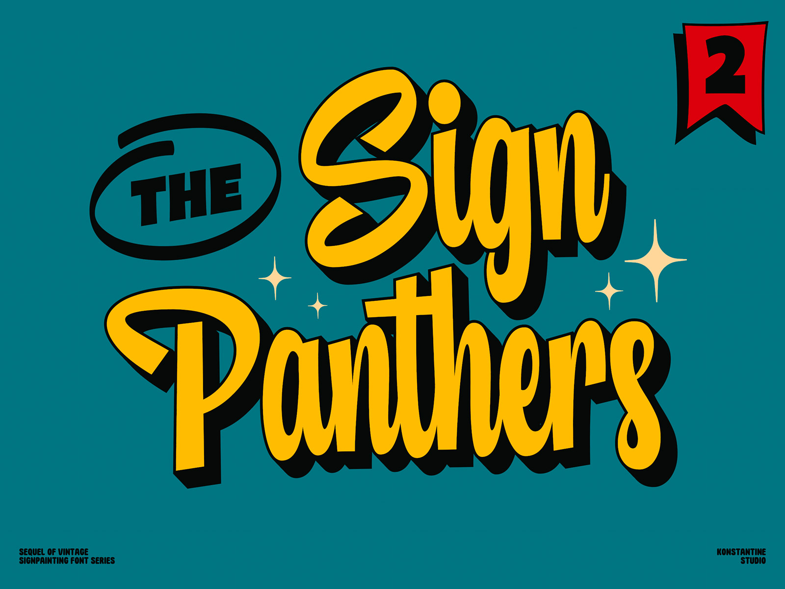 Sign Panthers 2 Sign Painting Fonts by Konstantine Studio on