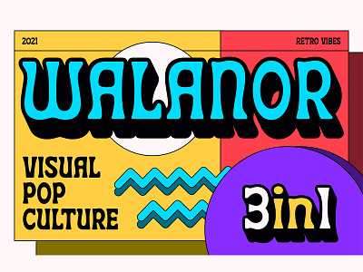 Walanor – Vintage Retro Pop Fonts