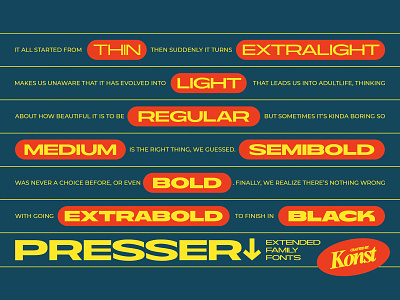 PRESSER - Extended Sans Serif Fonts branding brutalism contemporary design font fonts futuristic logo poster retro typeface typography y2k