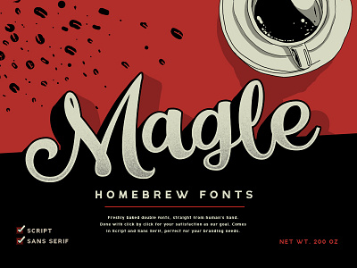 Magle - Homebrew Fonts branding calligraphy creativemarket fancy fashion fonts food lettering logo sans serif vector