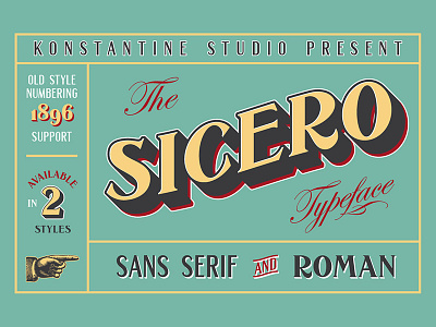 Sicero Vintage Logo Branding Fonts