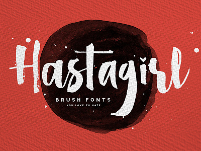 Hastagirl Chic Brush Watercolor Font artsy branding edgy fashion hipster logo modern calligraphy typography vintage watercolor