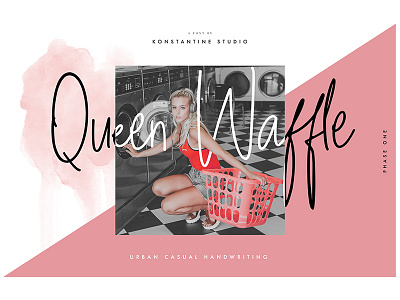 Queen Waffle - Fancy Handwriting Font assets download fashion font fonts hand lettering lettering logo resources rustic template typeface