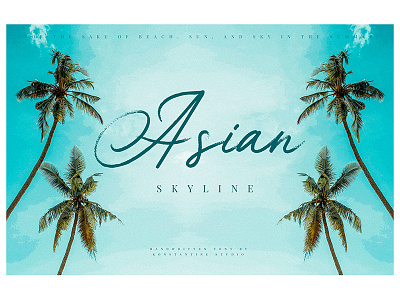 Asian Skyline - Casual Summer Font beach branding font hand lettering handlettering handwriting logo script summer typeface typography