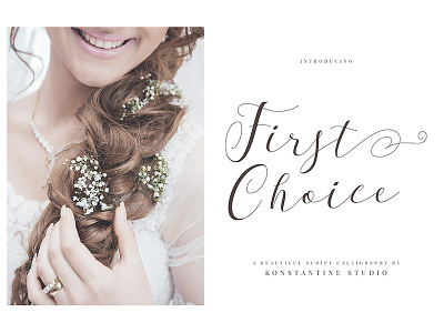 First Choice - Wedding Calligraphy Font beautiful branding font fonts hand lettering logo modern calligraphy typeface typography valentine wedding